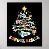 Kerst Sonograaf Echografie Technoloog Xmas Poster (Voorkant)