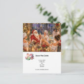 Kerst Spa Feest Uitnodigingskaart Briefkaart (Staand voorkant)
