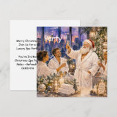 Kerst Spa Feest Uitnodigingskaart Kaart (Voorkant / Achterkant)