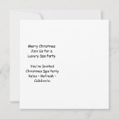 Kerst Spa Feest Uitnodigingskaart Kaart (Achterkant)