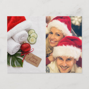 Kerst Spa wensen maak je eigen foto Feestdagenkaart