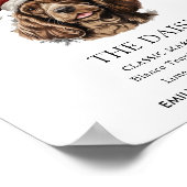 Kerst Spaniel Hondenbruiloft Handtekening Drink Te Poster (Hoek)