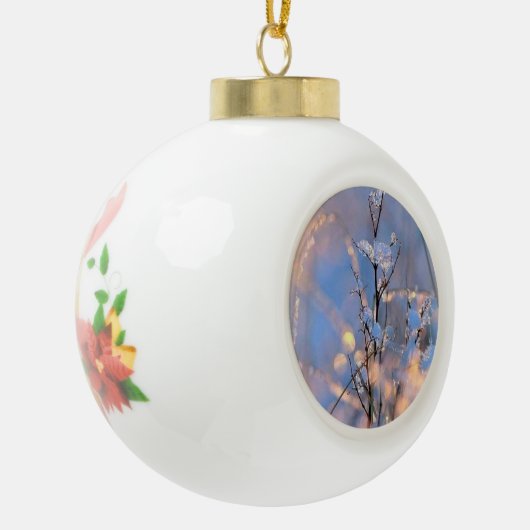 Kerst-sparend Keramische Bal Ornament (Links)