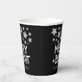 Kerst Sparkle Stars Merry Bright Familienaam Papieren Bekers (Rechts)