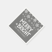 Kerst Sparkle Stars Merry Bright Familienaam Servet (Hoek)