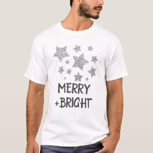 Kerst Sparkle Stars Vrolijk helder T-shirt