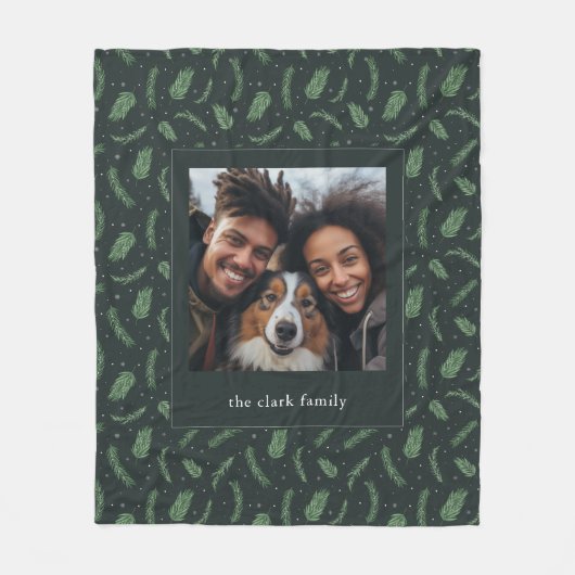 Kerst Sparren Patroon Fotogalerij Aangepast Fleece Deken (Voorkant)