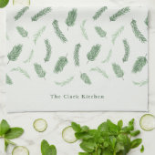 Kerst sparren patroon gepersonaliseerde vakantie theedoek (Gevouwen)