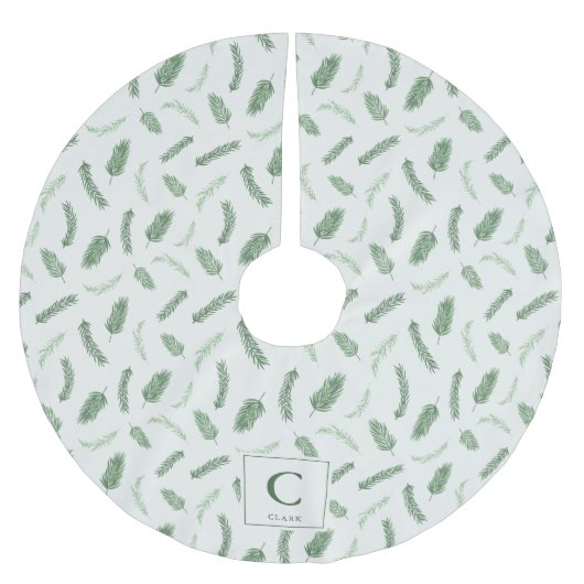 Kerst sparren patroon monogram kerstboom rok (Voorkant)