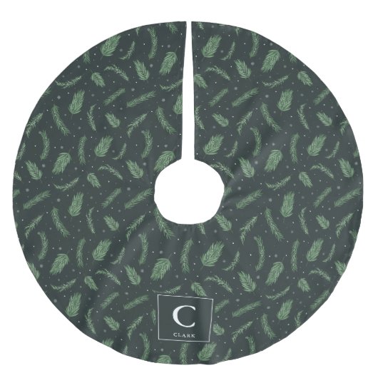 Kerst sparren patroon monogram kerstboom rok (Voorkant)