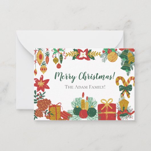 Kerst Speciale Kaart Notitiekaartje (Voorkant)