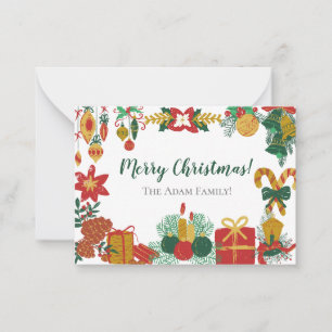 Kerst Speciale Kaart Notitiekaartje