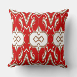 Kerst Speciale rode & witte stof patroon Kussen