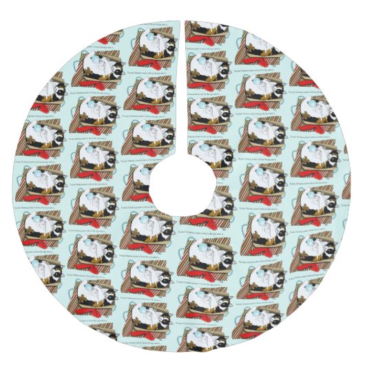 Kerst Speelgoed Box Cat Kerstboom Rok (Voorkant)