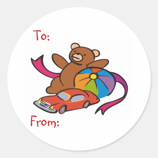 Kerst speelgoed - Cadeau Labels (Voorkant)
