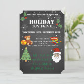 Kerst-speelgoed-drive ziekenhuisschokdemper kaart (Staand voorkant)