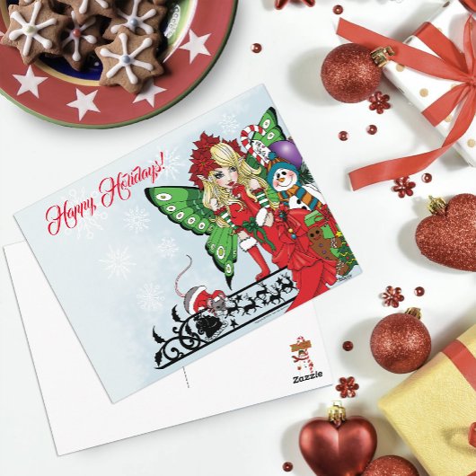 Kerst Speelgoed Fairy Briefkaart