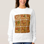 Kerst Speelgoed houten blokken Trui (Voorkant)