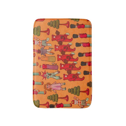 Kerst Speelgoed  Kinderen Spelen Badmat (Voorkant Verticaal)