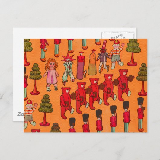 Kerst Speelgoed  Kinderen Spelen Briefkaart (Voorkant / Achterkant)