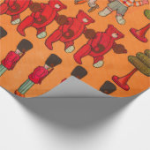 Kerst Speelgoed  Kinderen Spelen Cadeaupapier (Hoek)