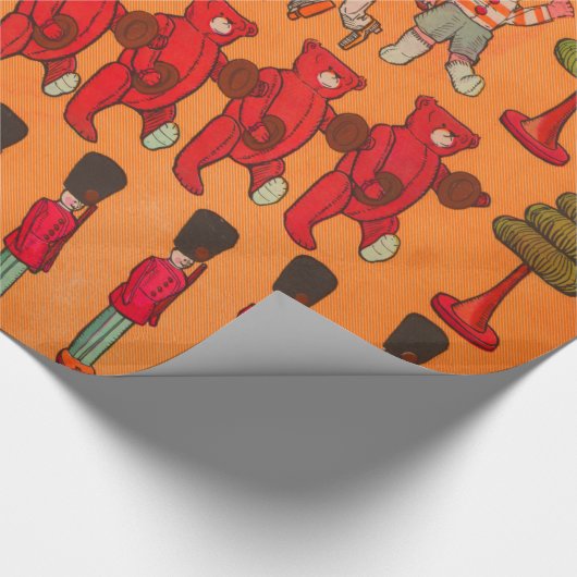 Kerst Speelgoed  Kinderen Spelen Cadeaupapier (Hoek)