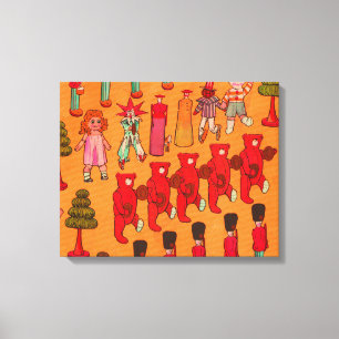 Kerst Speelgoed Kinderen Spelen Canvas Afdruk