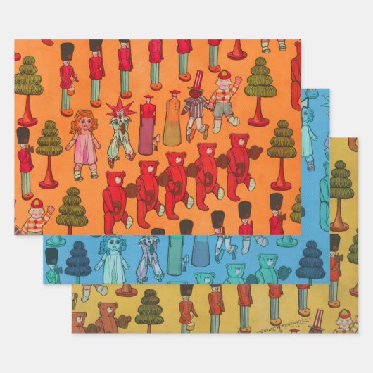 Kerst Speelgoed  Kinderen Spelen Inpakpapier Vel (Set)