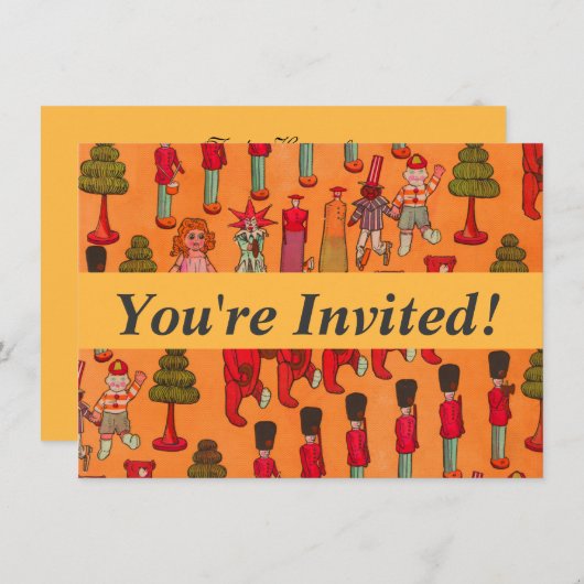 Kerst Speelgoed Kinderen Spelen Kaart (Voorkant / Achterkant)