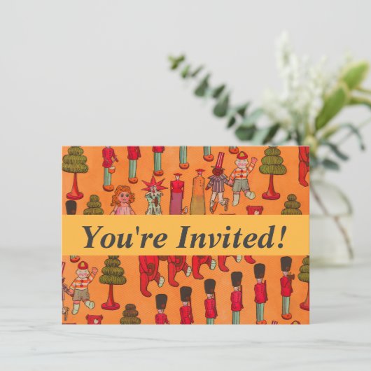 Kerst Speelgoed  Kinderen Spelen Kaart (Staand voorkant)