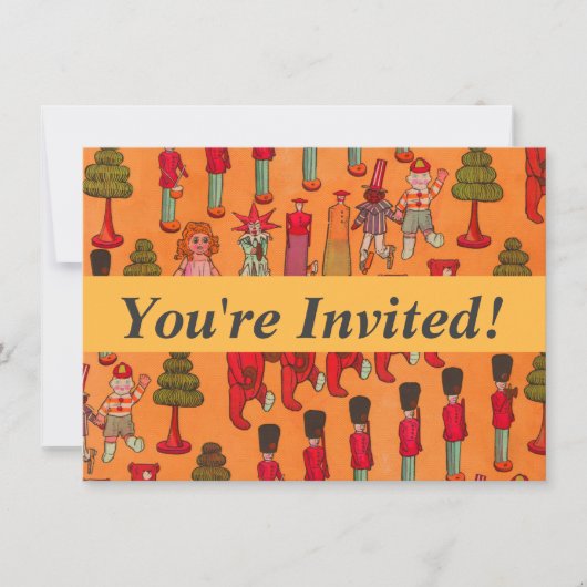 Kerst Speelgoed  Kinderen Spelen Kaart (Voorkant)