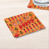 Kerst Speelgoed  Kinderen Spelen Kartonnen Onderzetters (Schuin)