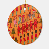 Kerst Speelgoed  Kinderen Spelen Keramisch Ornament (Links)