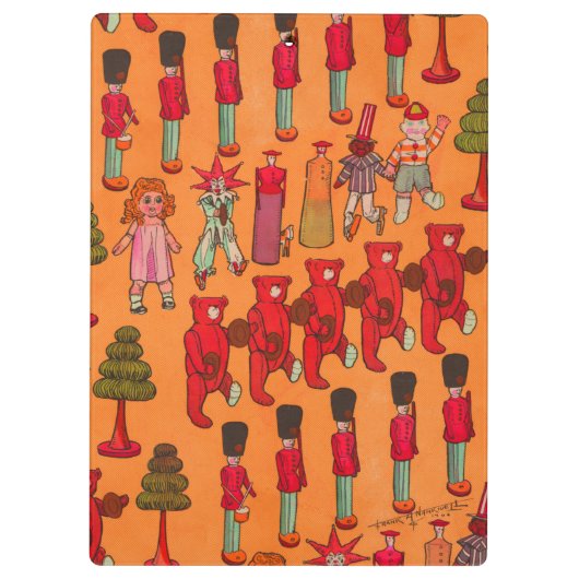 Kerst Speelgoed  Kinderen Spelen Klembord (Achterkant)