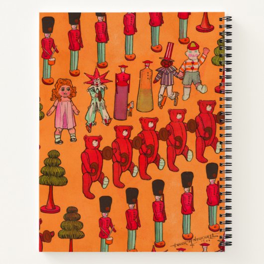 Kerst Speelgoed  Kinderen Spelen Notitieboek (Achterkant)