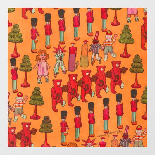 Kerst Speelgoed  Kinderen Spelen Raamsticker (Vel)