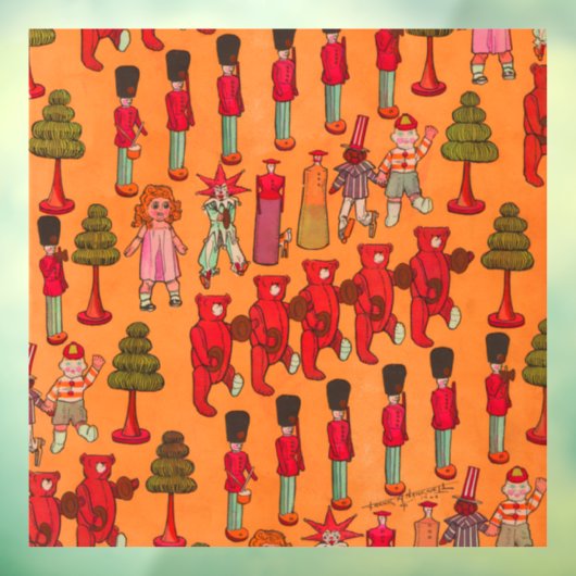 Kerst Speelgoed  Kinderen Spelen Raamsticker (Vel 3)