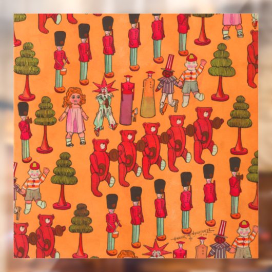 Kerst Speelgoed  Kinderen Spelen Raamsticker (Vel 2)