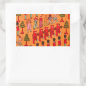 Kerst Speelgoed Kinderen Spelen Rechthoekige Sticker (Tas)