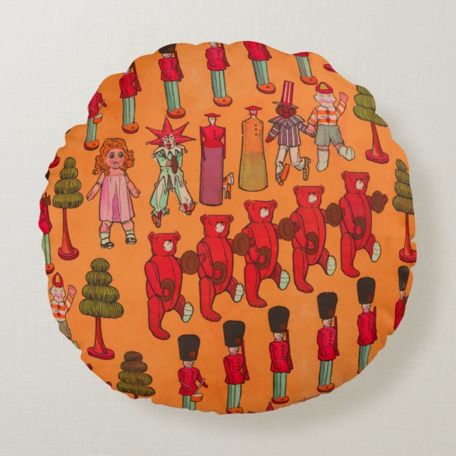 Kerst Speelgoed  Kinderen Spelen Rond Kussen (Voorkant)