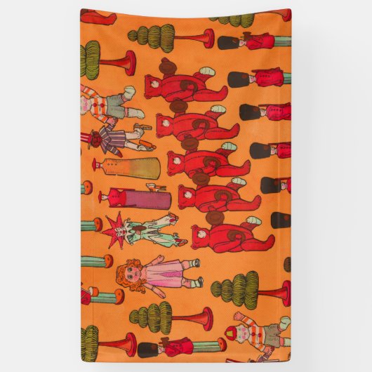 Kerst Speelgoed  Kinderen Spelen Spandoek (Verticaal)