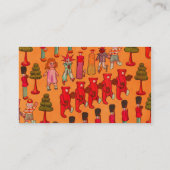 Kerst Speelgoed  Kinderen Spelen Visitekaartje (Achterkant)