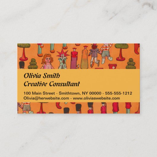 Kerst Speelgoed  Kinderen Spelen Visitekaartje (Voorkant)