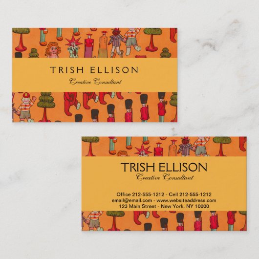 Kerst Speelgoed  Kinderen Spelen Visitekaartje (Voorkant / Achterkant)