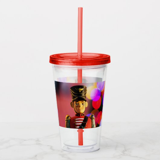 Kerst speelgoed soldaat beeldje SlipperyJoe gay pr Acryl Drinkbeker (Voorkant)