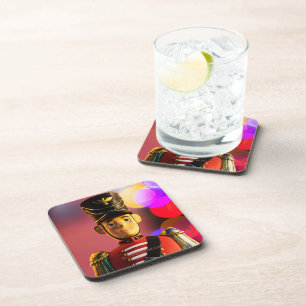 Kerst speelgoed soldaat beeldje SlipperyJoe gay pr Bier Onderzetter