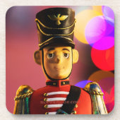 Kerst speelgoed soldaat beeldje SlipperyJoe gay pr Bier Onderzetter (Voorkant)