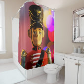 Kerst speelgoed soldaat beeldje SlipperyJoe gay pr Douchegordijn (In situ)