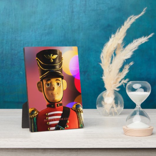 Kerst speelgoed soldaat beeldje SlipperyJoe gay pr Fotoplaat (Zijkant)