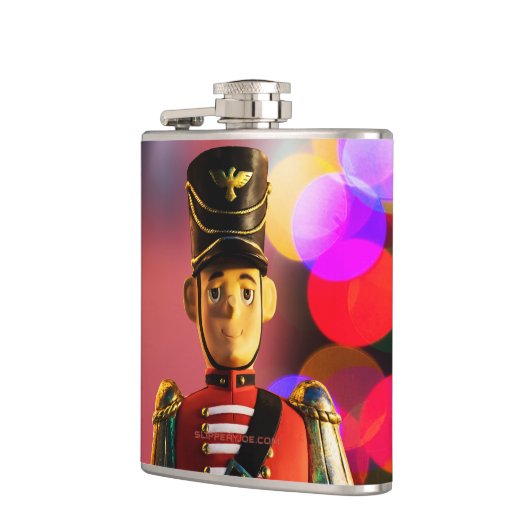 Kerst speelgoed soldaat beeldje SlipperyJoe gay pr Heupfles (Links)